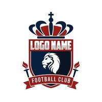 football logo ou Football club signe badge sur blanc Contexte vecteur