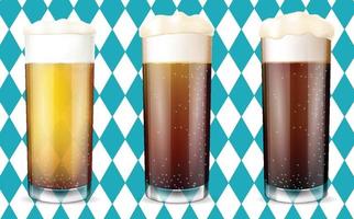 verres à bière concept oktoberfest moderne vecteur