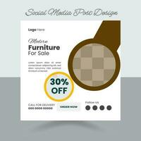 social médias Publier conception pour votre meubles entreprise, meubles social médias Publier conception, social médias bannière vecteur