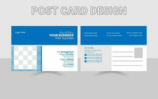 Publier carte conception, moderne professionnel carte postale modèle, Facile carte postale conception, vecteur
