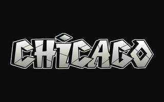 Chicago mot graffiti style lettres.vecteur main tiré griffonnage dessin animé logo illustration. marrant cool Chicago des lettres, mode, graffiti style impression pour T-shirt, affiche concept vecteur