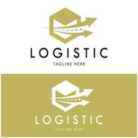 logistique logo icône illustration vecteur conception distribution symbole livraison de marchandises économie finance