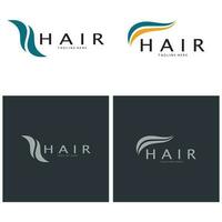 logo de traitement capillaire logo de greffe de cheveux, logo de suppression illustration de conception d'image vectorielle vecteur