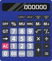 plat calculatrice icône vecteur