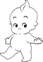 bébé dessin animé griffonnage kawaii anime coloration page mignonne illustration dessin agrafe art personnage chibi manga bande dessinée vecteur
