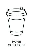 papier café tasse est une linéaire vecteur icône