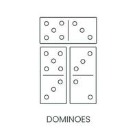 icône de le planche Jeu dominos dans vecteur. vecteur