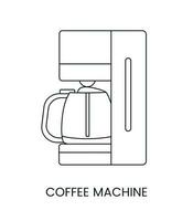 café machine est une linéaire vecteur icône.