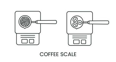 café cuisine Balance, linéaire vecteur icône.