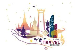 Thaïlande Voyage destination vecteur illustration