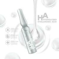 hyaluronique acide ampoules sérum peau se soucier cosmétique vecteur