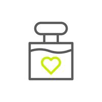 parfum l'amour icône bicolore vert gris Couleur mère journée symbole illustration. vecteur