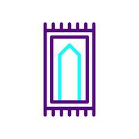 couverture icône bicolore violet bleu Couleur Ramadan symbole illustration parfait. vecteur