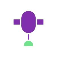 Satellite icône solide violet vert Couleur univers symbole parfait. vecteur