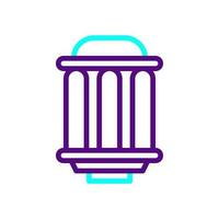 lanterne icône bicolore violet bleu Couleur Ramadan symbole illustration parfait. vecteur