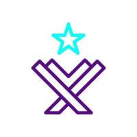 coran icône bicolore violet bleu Couleur Ramadan symbole illustration parfait. vecteur