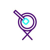 tambour icône bicolore violet bleu Couleur Ramadan symbole illustration parfait. vecteur