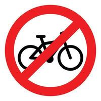 bicyclette interdire signe. vélo et bicyclette isolé. bannière interdiction, Arrêtez et interdit, ne pas autorisé. vecteur illustration