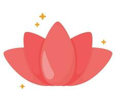 lotus fleur avec des étincelles plus de blanc vecteur