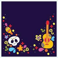 mignonne illustration de dia de los muertos fond d'écran Contexte vecteur