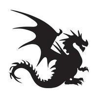 une dragon vecteur silhouette illustration