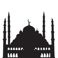 une magnifique mosquée vecteur silhouette illustration