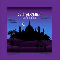 eid Al adha mubarak Festival fête Contexte vecteur