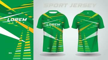 vert Jaune chemise football Football sport Jersey modèle conception maquette vecteur