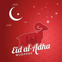 eid moubarak- eid mubarak social médias Publier - islamique conception - eid Contexte - eid ul adha, eid Al adha conception vecteur