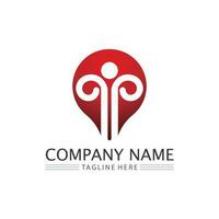 logo de personnes, équipe, succès, travail de personnes, groupe et communauté, vecteur de logo d'entreprise et d'entreprise et soins de conception, icône de la famille logo de réussite