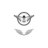 ailes logo affaires et conception animal ailes vecteur vite oiseau symbole icône mouche