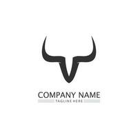 taureau buffle tête vache animal mascotte logo design vecteur pour sport corne buffle animal mammifères tête logo sauvage matador