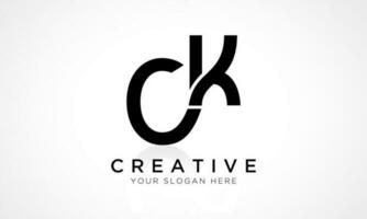 ck lettre logo conception vecteur modèle. alphabet initiale lettre ck logo conception avec brillant réflexion affaires illustration.