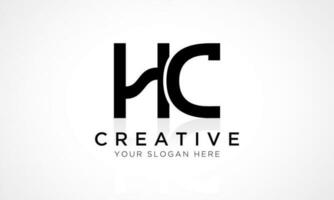 hc lettre logo conception vecteur modèle. alphabet initiale lettre hc logo conception avec brillant réflexion affaires illustration.