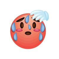 chaud emoji social médias icône vecteur