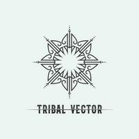 tribal, classique, noir, tatouage ethnique icône vector illustration design logo