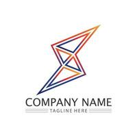 vecteur de conception de logo s entreprise lettre d'entreprise.