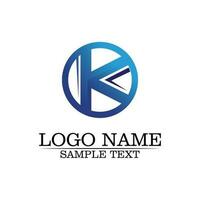 k lettre k logo design et vecteur