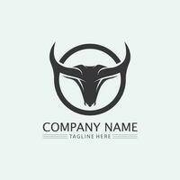 taureau buffle tête vache animal mascotte logo design vecteur pour sport corne buffle animal mammifères tête logo sauvage matador