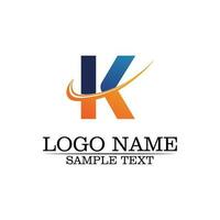 k lettre k logo design et vecteur