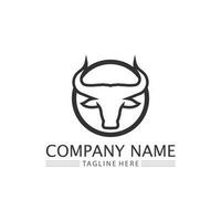 taureau buffle tête vache animal mascotte logo design vecteur pour sport corne buffle animal mammifères tête logo sauvage matador