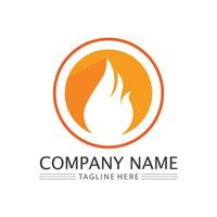 modèle de conception de feu flamme logo icône vector