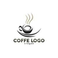 tasse à café logo template vecteur icône design et café noir