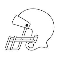 américain Football casque silhouette conception plus de blanc vecteur