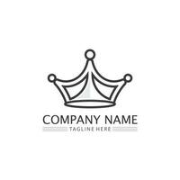 logo de la couronne logo du roi logo de la reine, princesse, modèle vecteur icône illustration design impérial, royal et succès logo entreprise