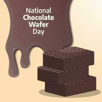 nationale Chocolat tranche journée conception modèle pour fête. Chocolat tranche journée vecteur illustration. tranche vecteur illustration.