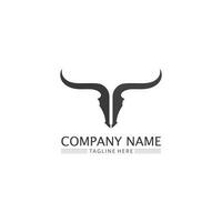 taureau buffle tête vache animal mascotte logo design vecteur pour sport corne buffle animal mammifères tête logo sauvage matador