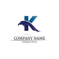 k logo design k lettre police concept entreprise logo vecteur et conception de la société initiale