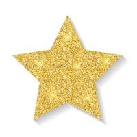 icône étoile de paillettes d'or isolé sur fond blanc vecteur