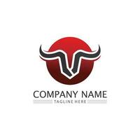 taureau buffle tête vache animal mascotte logo design vecteur pour sport corne buffle animal mammifères tête logo sauvage matador